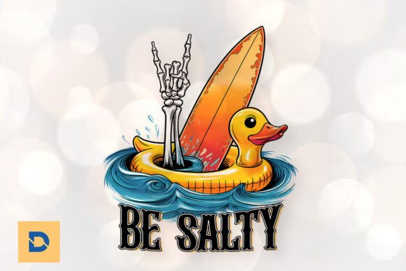 Download Be Salty Retro Surf Sublimation PNG - Premium Resources