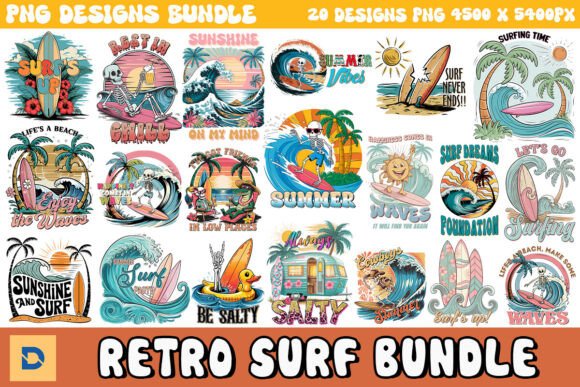 Download Retro Surf Sublimation Bundle - Premium Resources