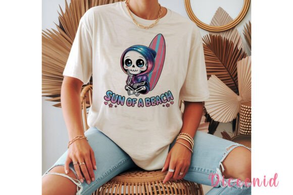 Download Cute Skeleton Beach Surf Sublimation PNG - Premium Resources