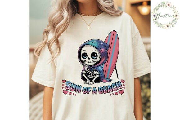 Download Cute Skeleton Beach Surf Sublimation PNG - Premium Resources