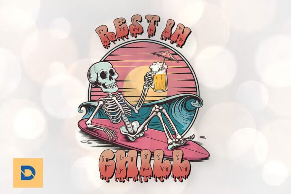Download Rest in Chill Retro Surf Sublimation PNG - Premium Bundle